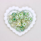 Heavy Duty Rhinestone Acrylic Bubble Beads with Straight Hole