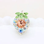 Vintage Crystal Strawberry Diamond Ball Bead with Straight Hole
