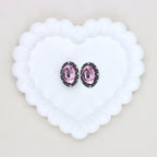 Kimhatter Oval Black Double-Sided Crystal Alloy Bead with Diamond Ball