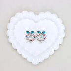 Kimhatter 3D Crystal Bow Alloy Diamond Ball Beads with Straight Hole