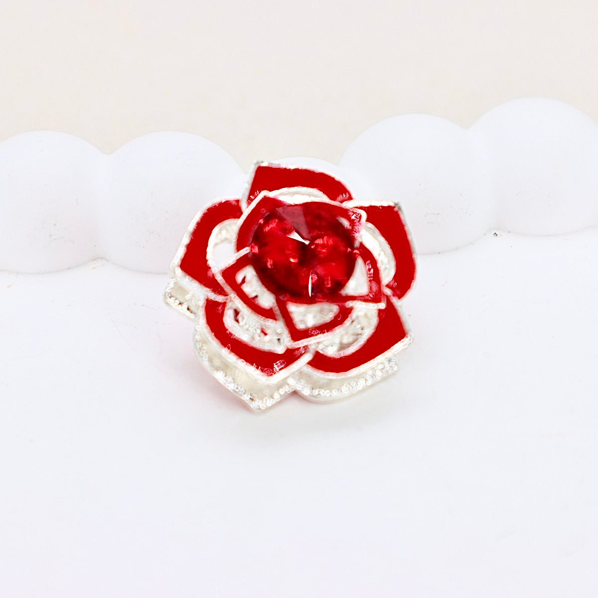Kimhatter Heavy Duty Double-Sided Alloy Rose Flower Diamond Ball Bead