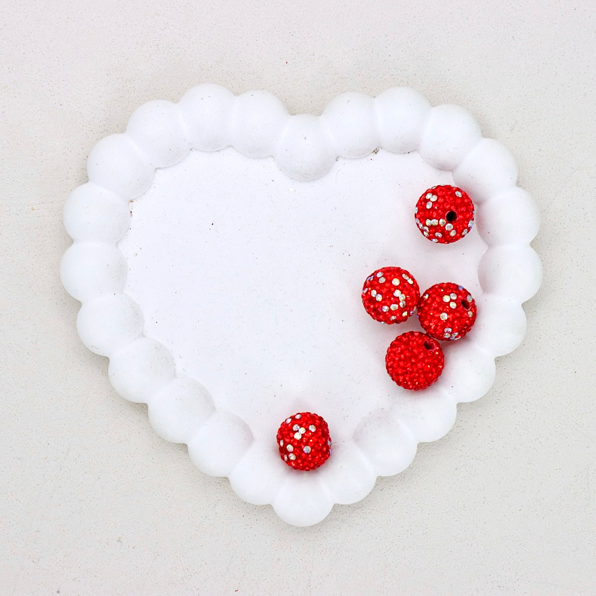 16mm Stardust Diamond Ball Polymer Clay Beads with Straight Hole