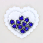 Kimhatter Black Heart Double-Sided Crystal Alloy Bead with Diamond Ball 2pcs/bag