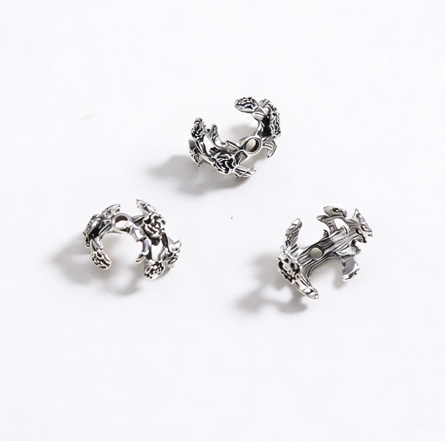 3D Rose Flower Spacer Bea 20pcs/bag