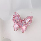 Kimhatter Rainbow Butterfly Polymer Clay Bead with Diamond Ball