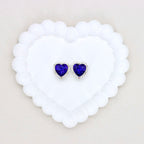 Kimhatter Heart Silver Double-Sided Crystal Alloy Bead with Diamond Ball 2pcs/bag