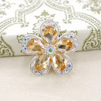 Kimhatter Heavy Duty Crystalline Five-Petal Flower Alloy Bead with Straight Hole