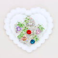 Vintage Crystal Strawberry Diamond Ball Bead with Straight Hole