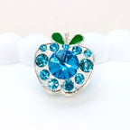 Kimhatter Vintage Crystal Apple Diamond Ball Bead with Straight Hole