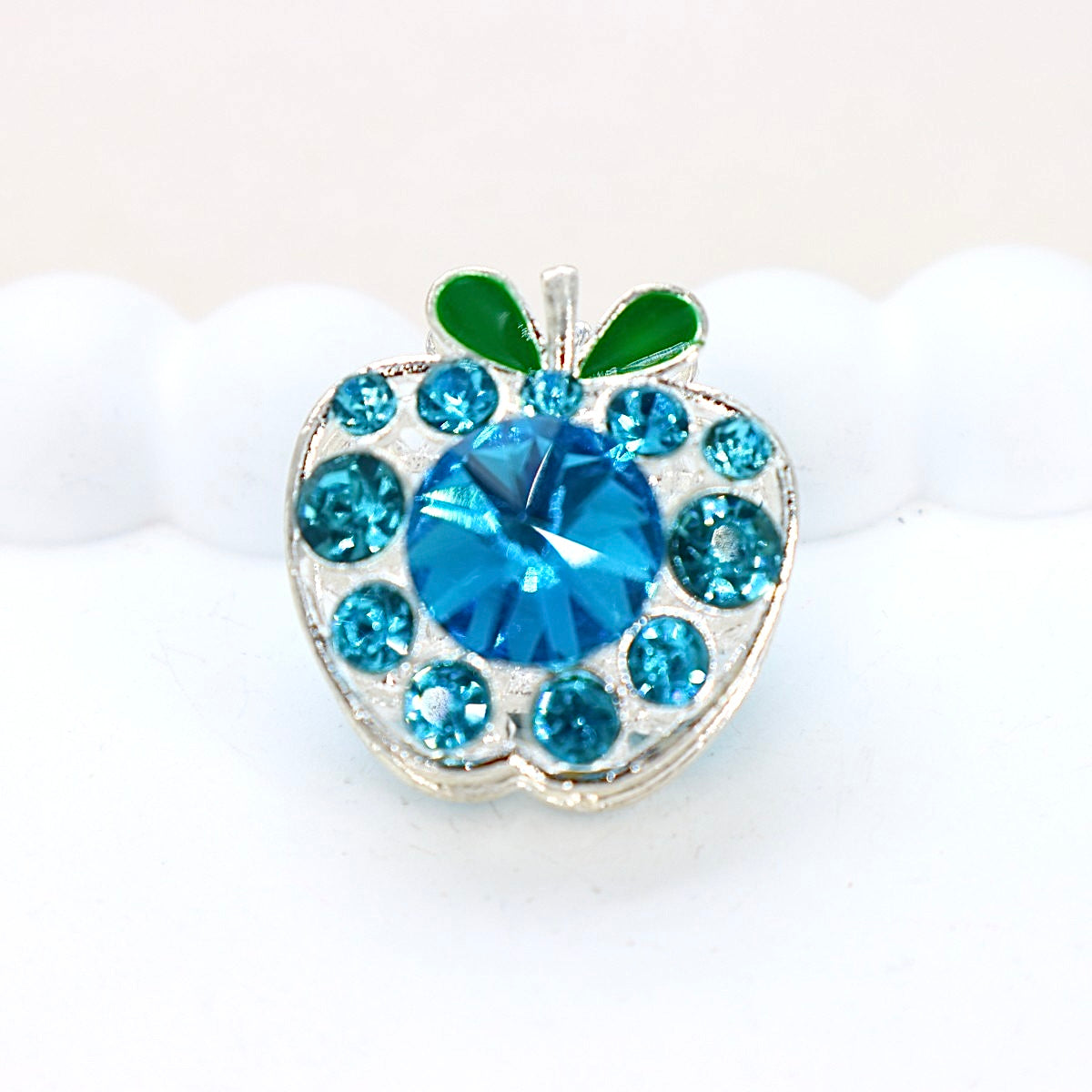 Kimhatter Vintage Crystal Apple Diamond Ball Bead with Straight Hole