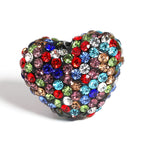 Kimhatter Stardust Heart Polymer Clay Bead with Diamond Ball 3pcs/bag