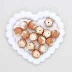 Heavy Duty Polymer Clay Pinecone & Pumpkin Beads with Full Crystal Coverage