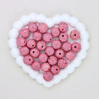 16mm Full Crystal Diamond Ball Polymer Clay Beads with Straight Hole