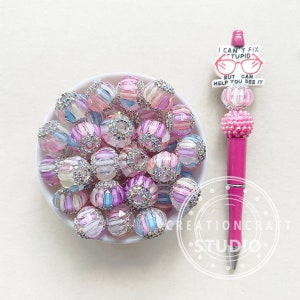 Colored Rhinestone Sparkle Beads, Fancy Beads, Bling Beads
