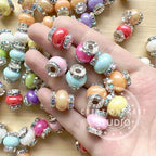 15*13mm Rhinestone Spacer Beads,Acrylic Rhinestone Spacer,Fancy Spacer Beads,Random Mix Beads,DIY Beadable Pen