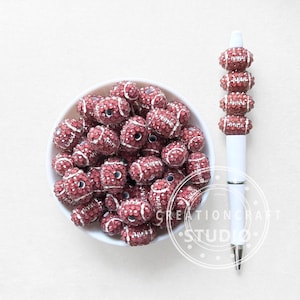 New Rhinestone American Football Acrylic Beads,Loose Beads,Wholesale Beads
