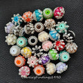 Fancy Crystal Heart Pearl Acrylic Beads,Bling Sparkle Beads,Chunky Rhinestones Bead