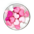 Chunky Pink Sugar Rhinestone Heart Bubblegum Acrylic Beads Mix,Valentine's Day Bead