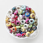 UV Rhinestone Resin Large Hole Bead,Spacer Mixed Color Beads for Pen