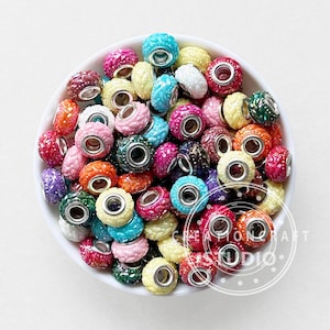 UV Tire Resin Large Hole Beads,Rondelle Beads,DIY Beadable Pen