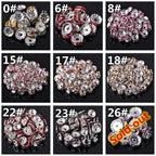 Wholesale 4mm 5mm 6mm 8mm 10mm 12mm Rondelle Metal & Crystal Rhinestones Spacer Beads Bulk Lot Loose Craft Findings---ZQ050~ZQ055