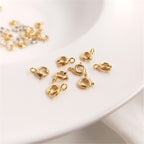 Spring Ring Clasp with Open Loop Gold Plated Clasp