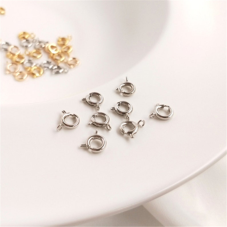 Spring Ring Clasp with Open Loop Gold Plated Clasp