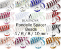 Rondelle Spacer Beads Silver Plated Color Crystal Rhinestone for Jewelry Making Connector 4mm 6mm 8mm 10mm 100pcs Bulk