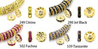 Rondelle Spacer Beads Gold Plated Color Crystal Rhinestone for Jewelry Making Connector 4mm 6mm 8mm 10mm 100pcs Bulk