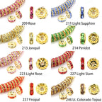 Rondelle Spacer Beads Gold Plated Color Crystal Rhinestone for Jewelry Making Connector 4mm 6mm 8mm 10mm 100pcs Bulk