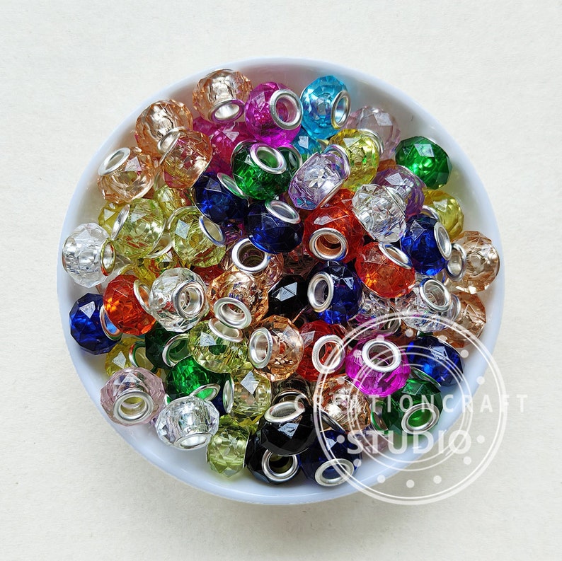 Large Hole European Spacer Beads, Charm Beads, Lampwork Beads, Assorted Beads