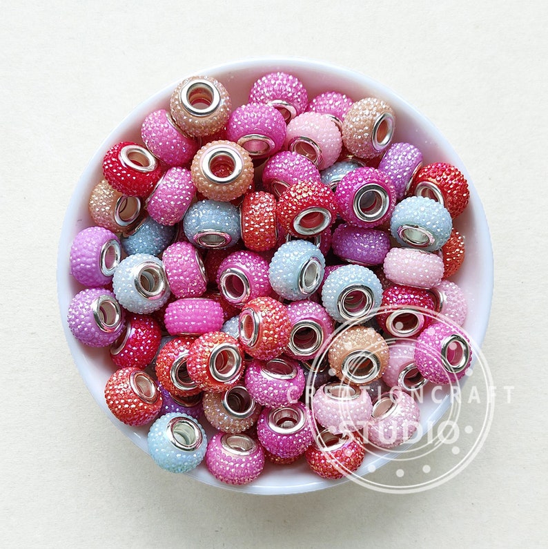 Large Hole European Spacer Beads, Charm Beads, Lampwork Beads, Assorted Beads