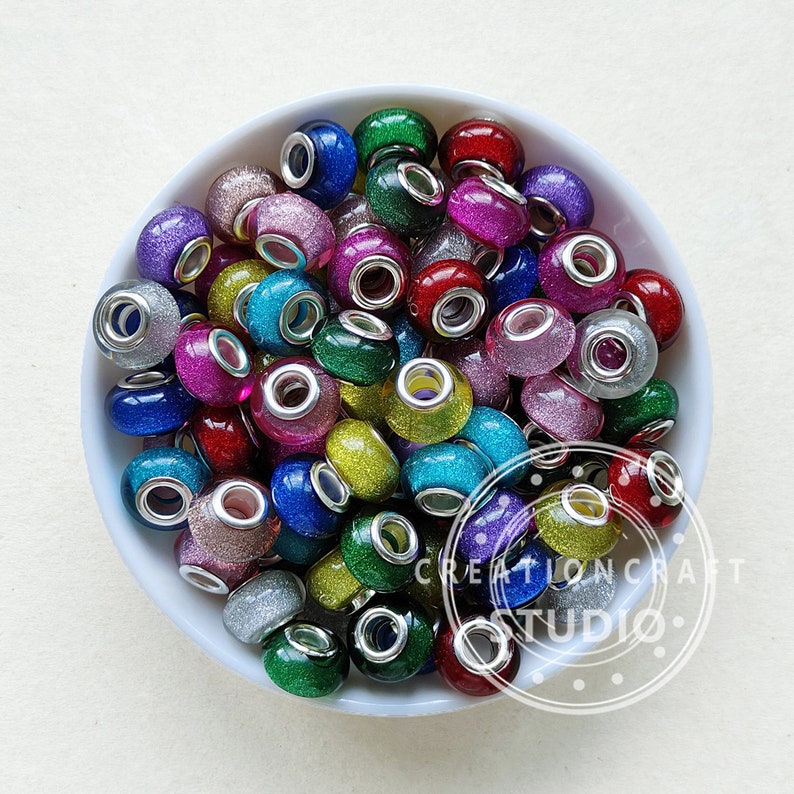 Large Hole European Spacer Beads, Charm Beads, Lampwork Beads, Assorted Beads