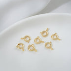 Spring Ring Clasp with Open Loop Gold Plated Clasp