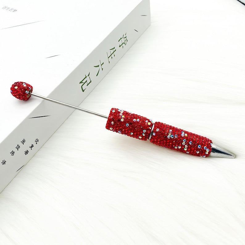 Sparkle Rhinestone Pen DIY Beaded Pen,Fancy Beadable Pens Bar Blank,Rhinestone Polymer Clay Beadable Pen,Ballpoint Pen