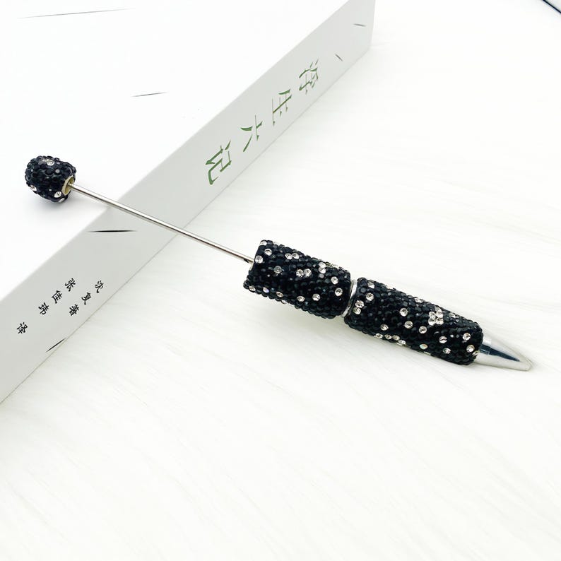 Sparkle Rhinestone Pen DIY Beaded Pen,Fancy Beadable Pens Bar Blank,Rhinestone Polymer Clay Beadable Pen,Ballpoint Pen