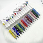 Sparkle Rhinestone Pen DIY Beaded Pen,Fancy Beadable Pens Bar Blank,Rhinestone Polymer Clay Beadable Pen,Ballpoint Pen