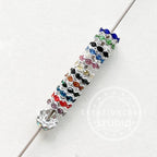 50Pcs/Lots 12mm Wave Spacers Beads,Crystal Rhinestone Spacer,Rondelle Beads,Metal Beads,Mixed Color