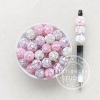 Fancy Heart Ball,Sparkle Beads,Fancy Acrylic Beads,Iridescent Beads