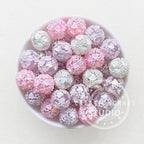 Fancy Heart Ball,Sparkle Beads,Fancy Acrylic Beads,Iridescent Beads