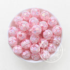 Fancy Heart Ball,Sparkle Beads,Fancy Acrylic Beads,Iridescent Beads