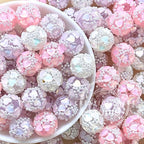 Fancy Heart Ball,Sparkle Beads,Fancy Acrylic Beads,Iridescent Beads