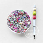 50Pcs/Lots 13mm Pearl Wavy Spacers Beads,Pearl Metal Spacer,Assorted Color Spacer Beads,Rondelle Beads
