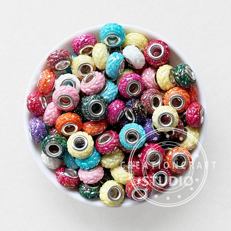 UV Tire Resin Large Hole Beads,Rondelle Beads,DIY Beadable Pen