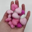 Chunky Pink Sugar Rhinestone Heart Bubblegum Acrylic Beads Mix,Valentine's Day Bead